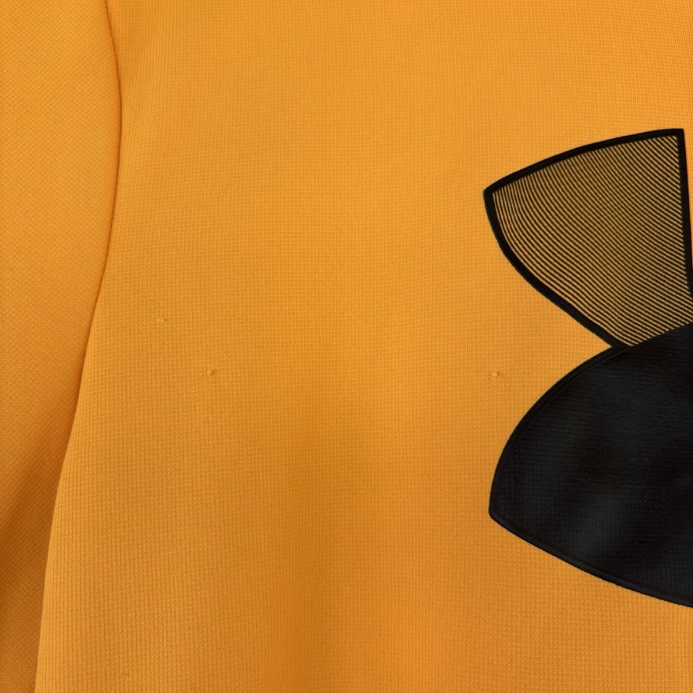 Under Armour Men's Armour Fleece Hoodie‎ Big Logo Sz X-Large  Loose Omega Orange - Picture 3 of 5